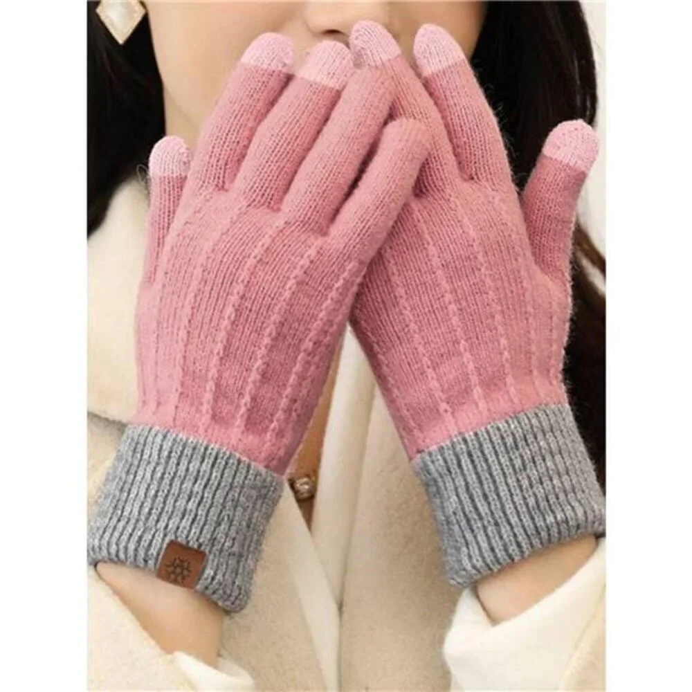 Warm Knitted Touchscreen Gloves